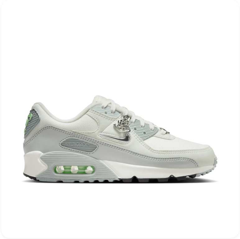 Nike Air Max 90 SE 'Summit White / Light Silver / Green'