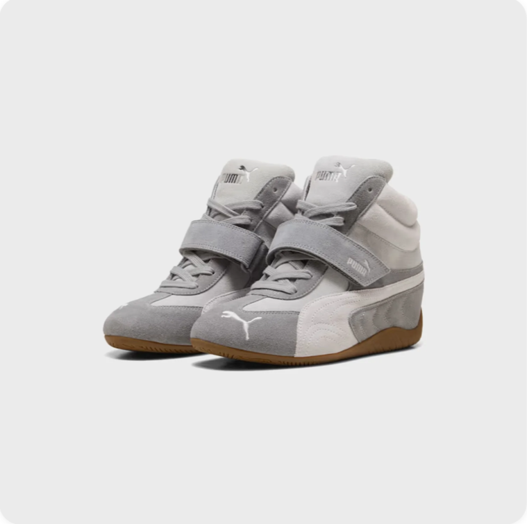 Puma Speedcat Hi 'Grey / White / Gum' – High-Top Velcro Strap