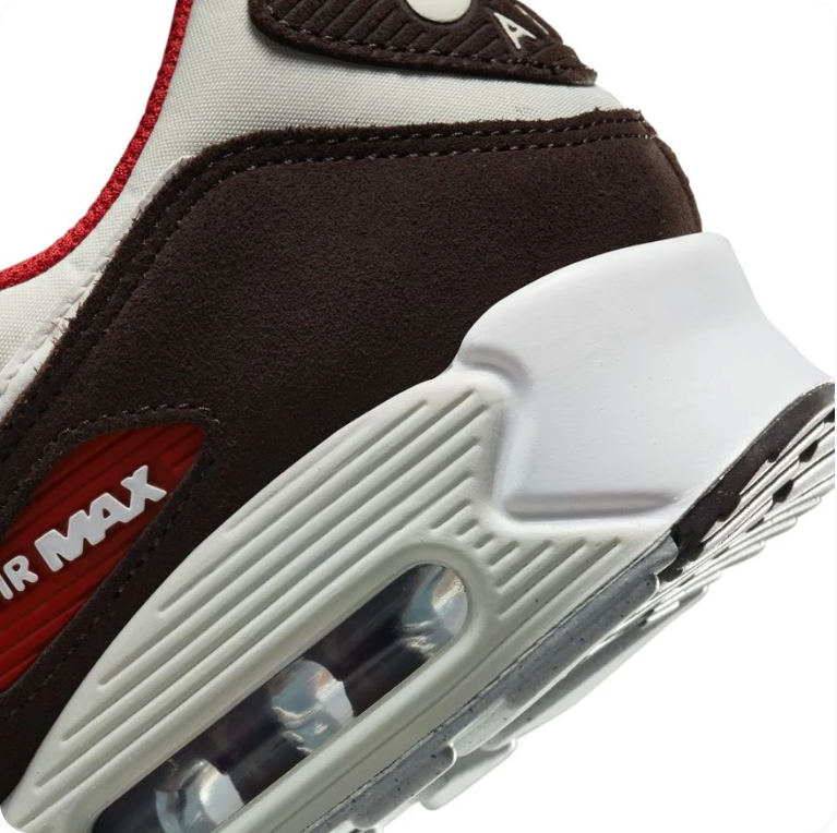 Nike Air Max 90 'Beef & Broccoli' – Sail / Espresso / University Red