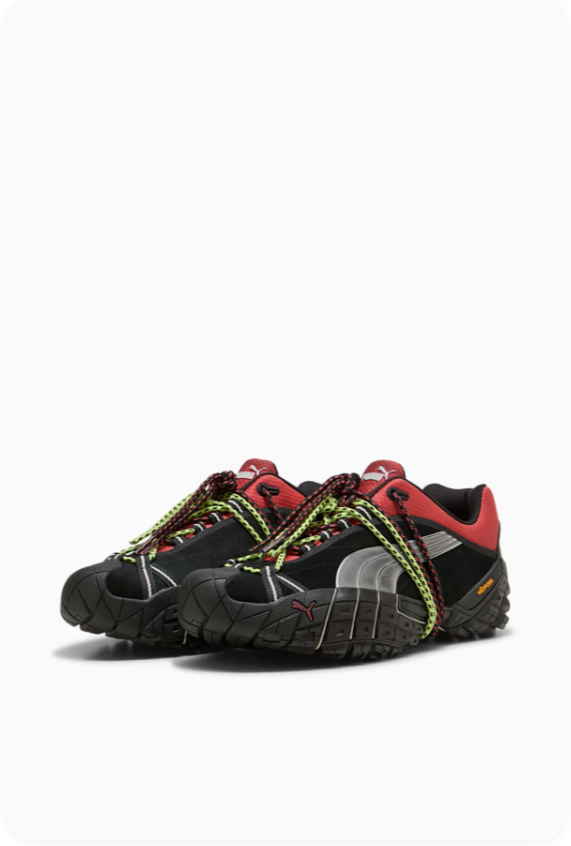 Puma Relik 'Black / Coral Red' – Vibram x Rope Lace