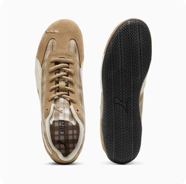 Puma Speedcat OG 'Tartan Plaid' – Camel / Cream / Black