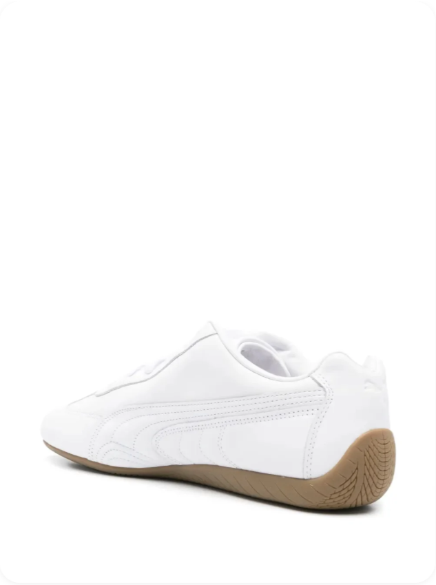 Puma Speedcat OG Triple White Gum – heel and rear angle view