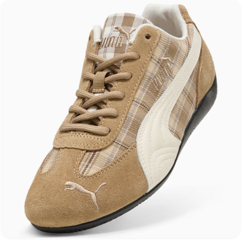 Puma Speedcat OG 'Tartan Plaid' – Camel / Cream / Black