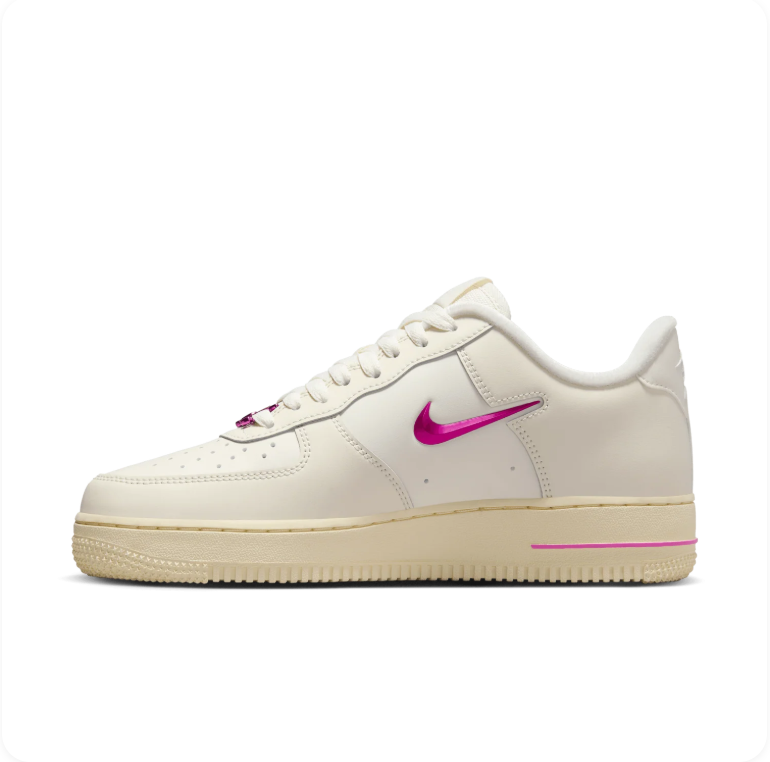 Nike Air Force 1 Low 'Just Do It' – Sail / Laser Fuchsia