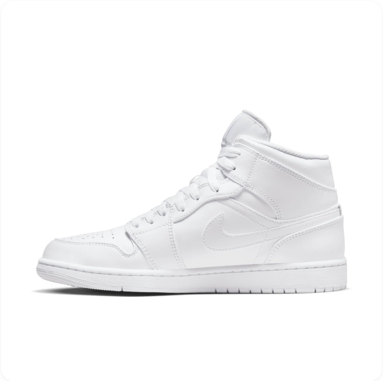 Air Jordan 1 Mid 'Triple White'