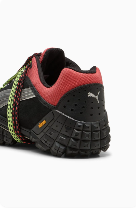 Puma Relik 'Black / Coral Red' – Vibram x Rope Lace