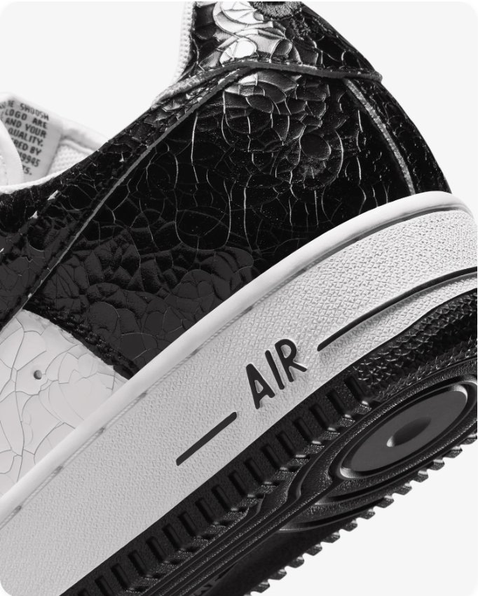 Nike Air Force 1 Low 'Black Croc' Patent Leather White/Black