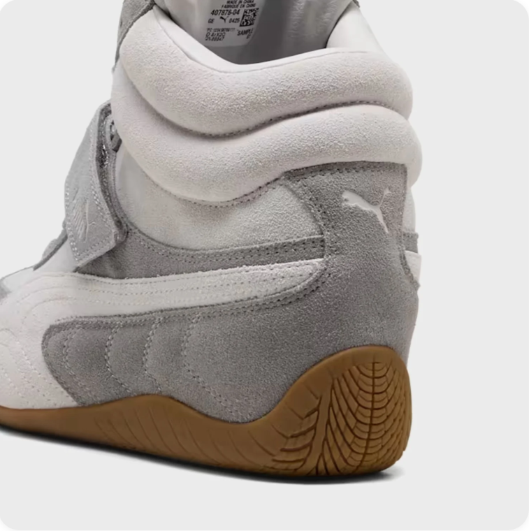 Puma Speedcat Hi 'Grey / White / Gum' – High-Top Velcro Strap