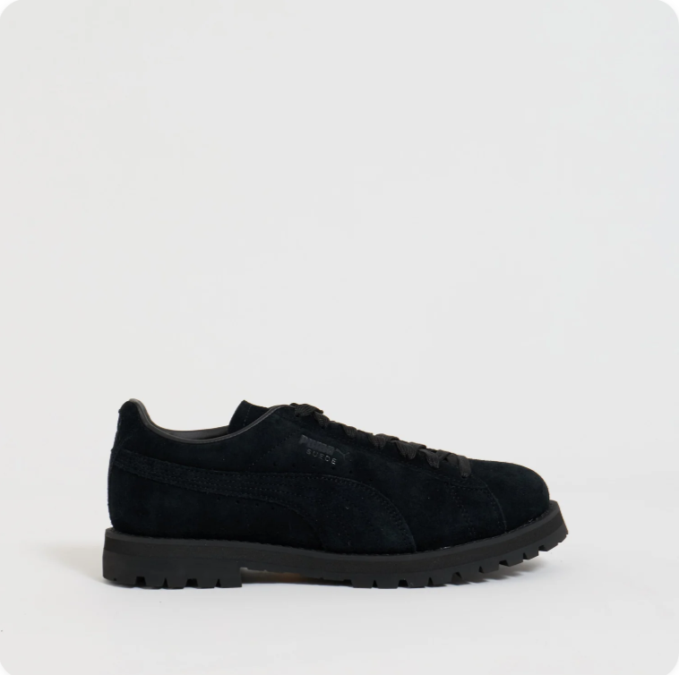 Puma Roma 'Triple Black' – Suede / Lug Sole