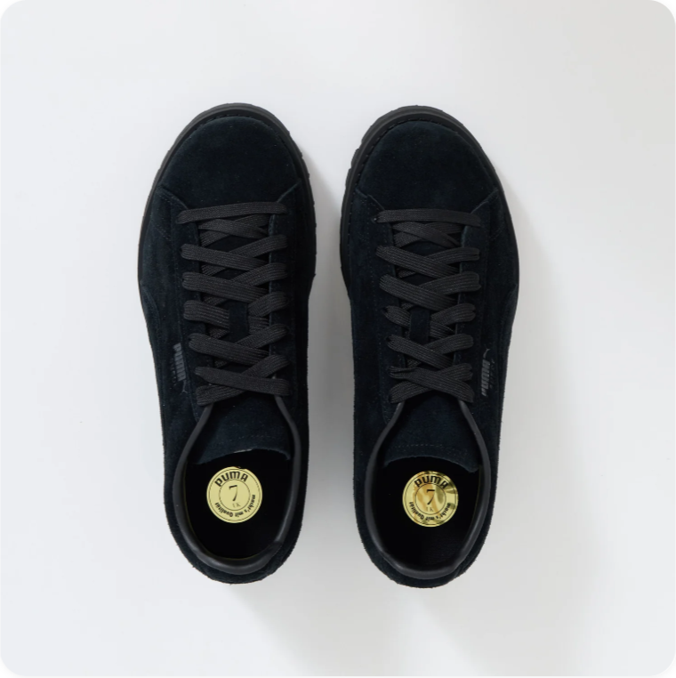 Puma Roma 'Triple Black' – Suede / Lug Sole