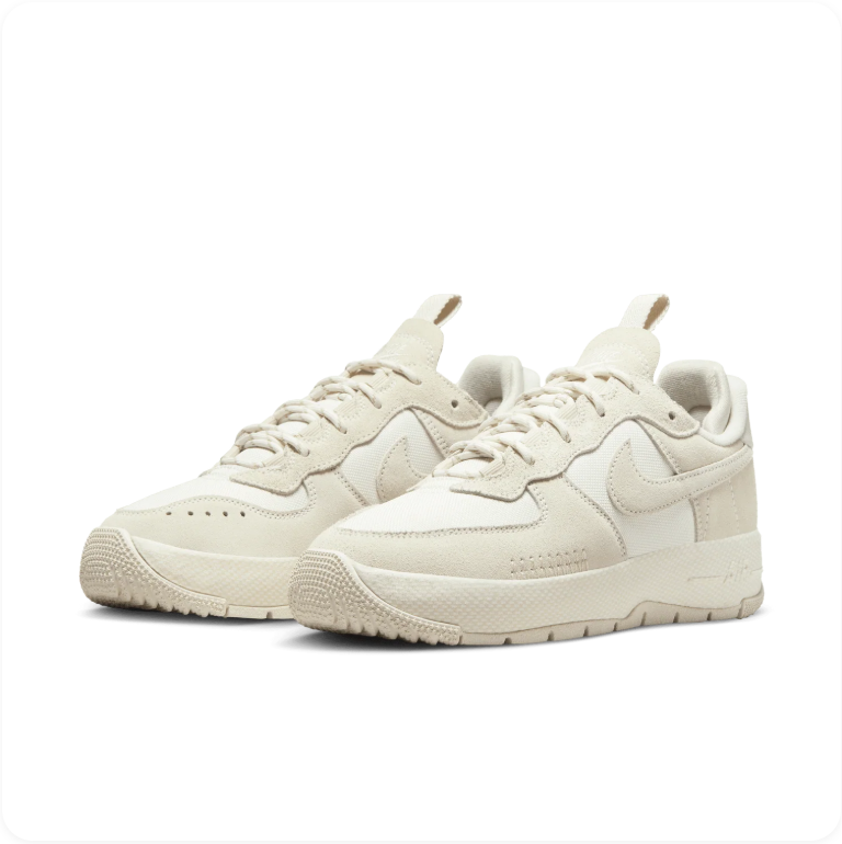 Nike Air Force 1 Wild Sail Orewood Brown – pair front angle view