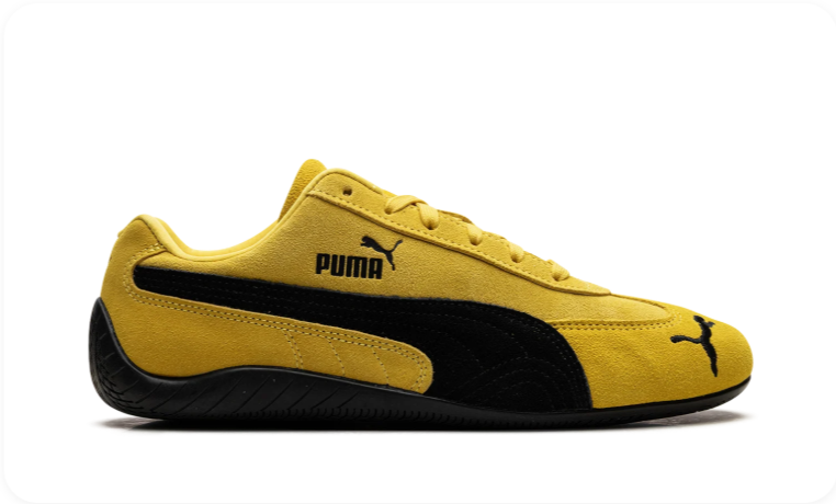 Puma Speedcat OG Speedcat Yellow Black – alternate side profile view showing full FormStripe