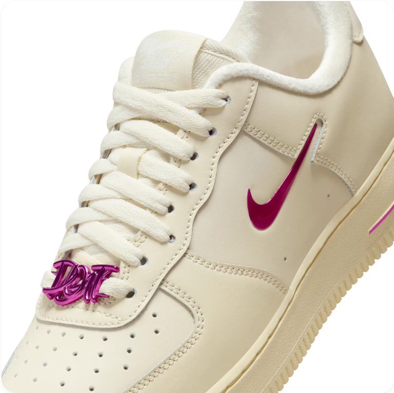 Nike Air Force 1 Low 'Just Do It' – Sail / Laser Fuchsia