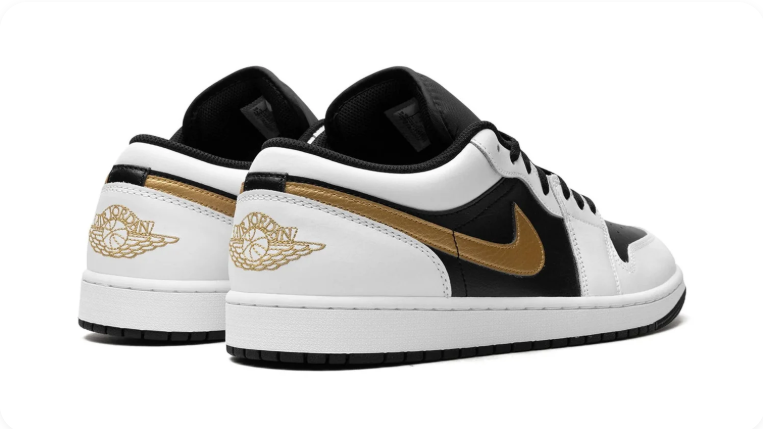 Air Jordan 1 Low 'White / Black / Metallic Gold'