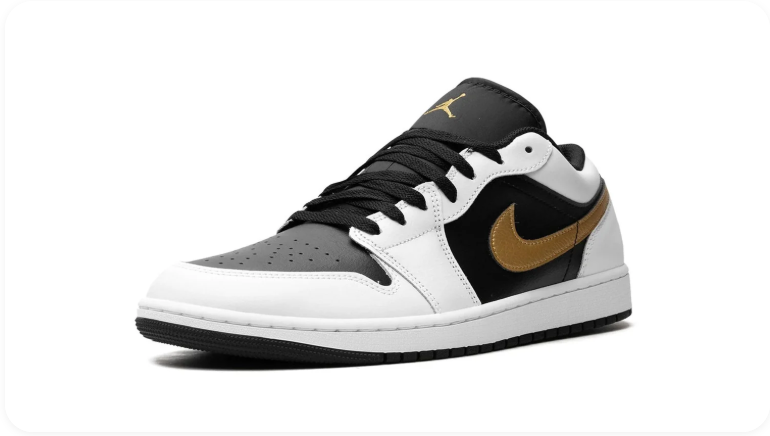 Air Jordan 1 Low 'White / Shadow / Metallic Gold'