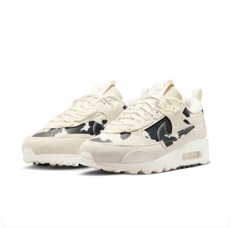 Nike Air Max 90 Futura 'Cow Print' – Sail / Black