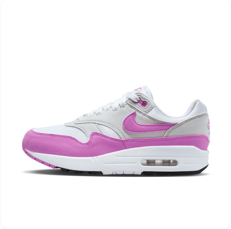 Nike Air Max 1 'Fuchsia Dream' White/Grey/Fuchsia