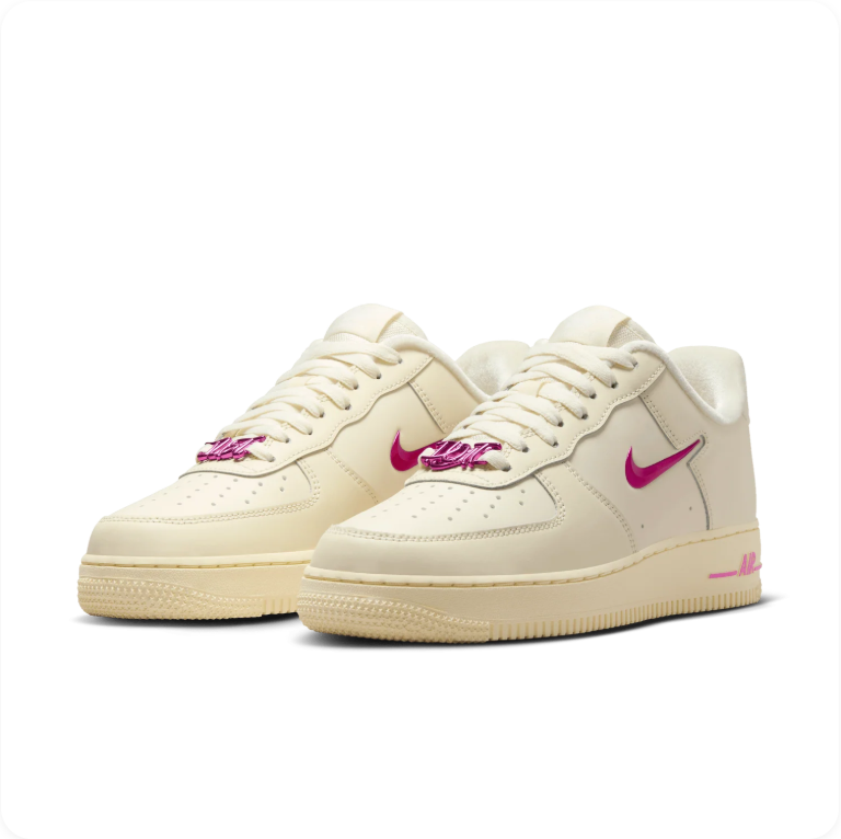 Nike Air Force 1 Low 'Just Do It' – Sail / Laser Fuchsia
