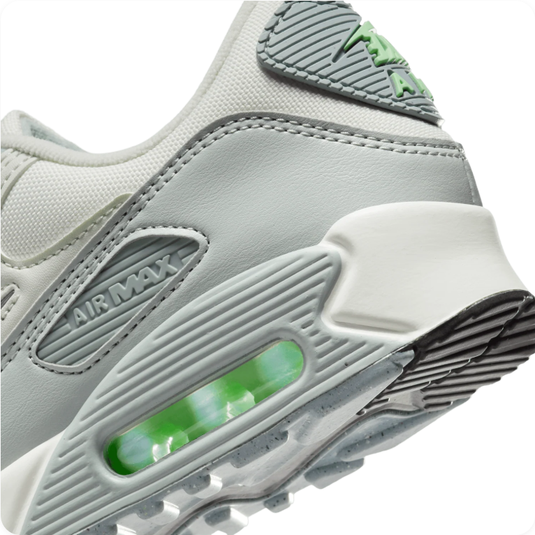 Nike Air Max 90 SE 'Summit White / Light Silver / Green'
