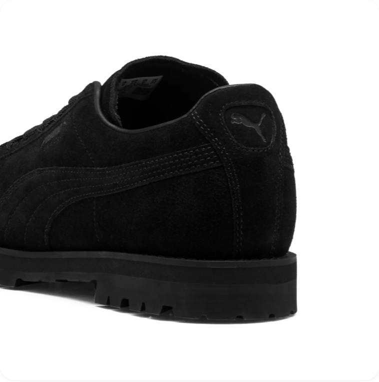 Puma Roma 'Blackout' – Suede / Lug Sole