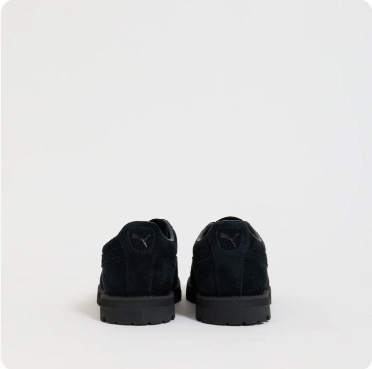 Puma Roma 'Triple Black' – Suede / Lug Sole
