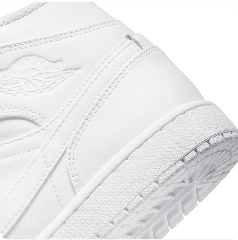 Air Jordan 1 Mid 'Triple White'