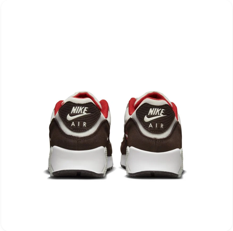 Nike Air Max 90 'Beef & Broccoli' – Sail / Espresso / University Red