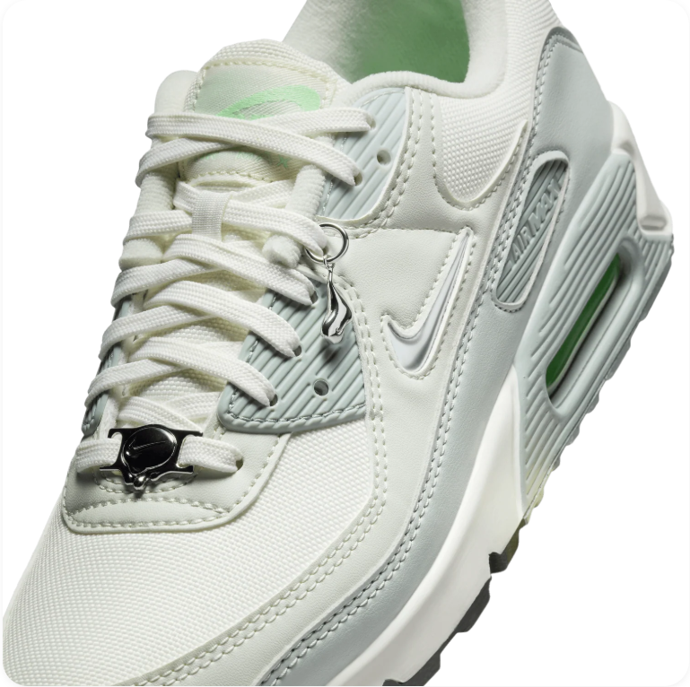 Nike Air Max 90 SE 'Summit White / Light Silver / Green'